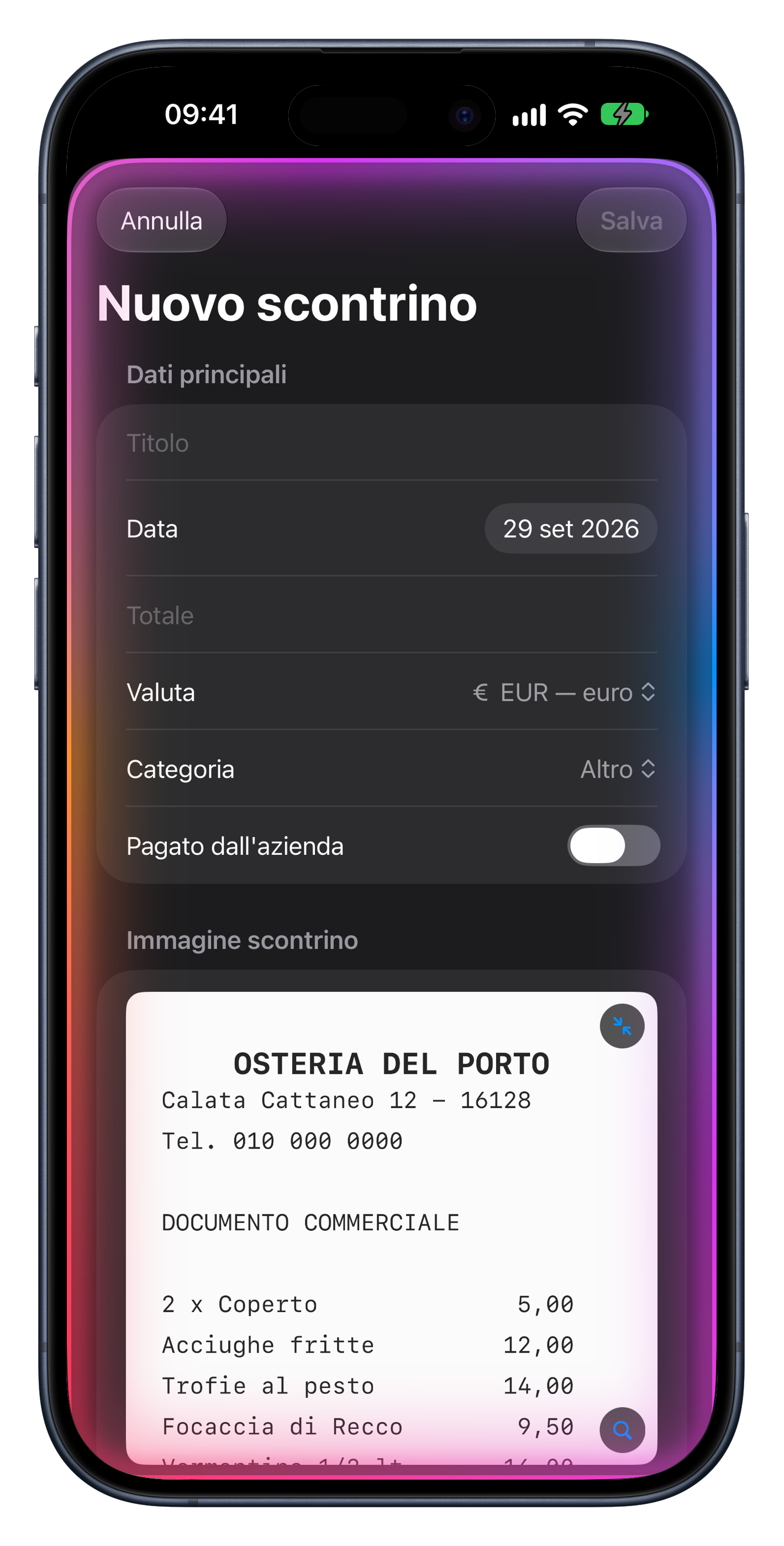 AI receipt reading